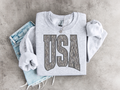Camo USA Crewneck | Ash