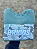 Dusty Camo Name Crewneck in Basil - CUSTOM
