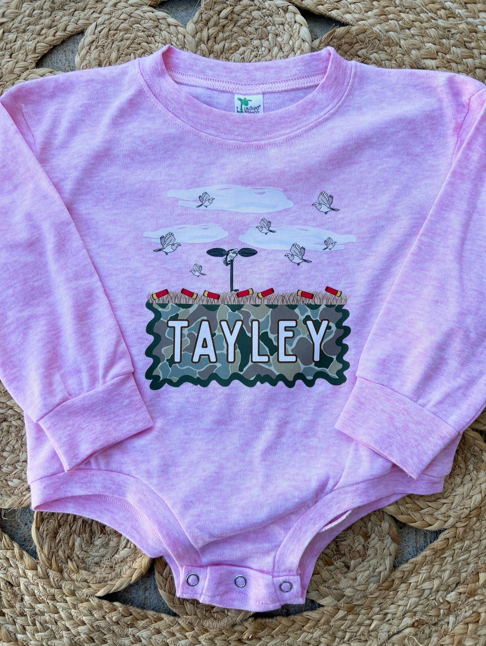 Pink Dove Hunt Name Bubble - CUSTOM