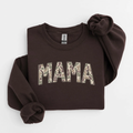 Camo MAMA Crewneck | Chocolate
