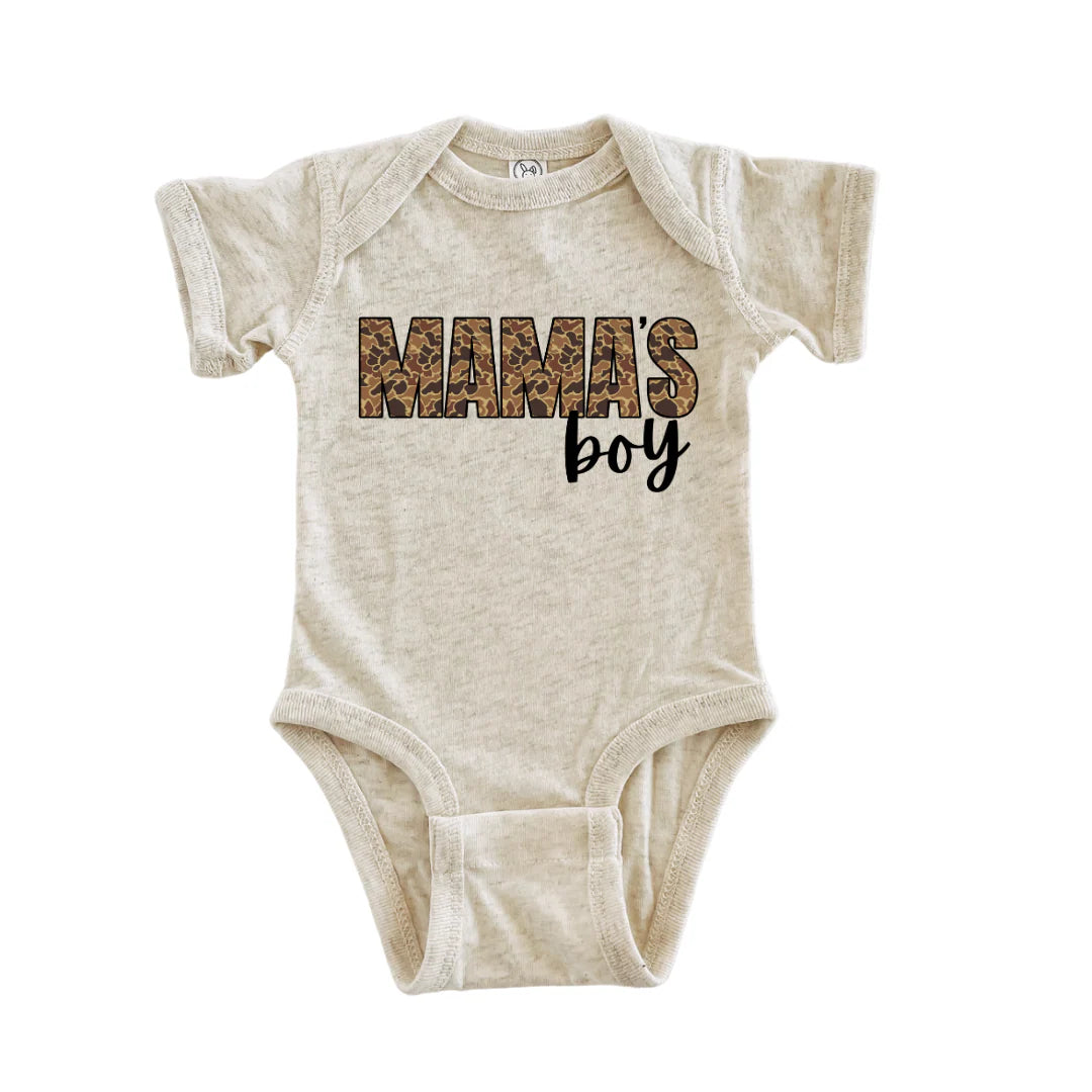 Brown Camo Mama’s Boy Bodysuit