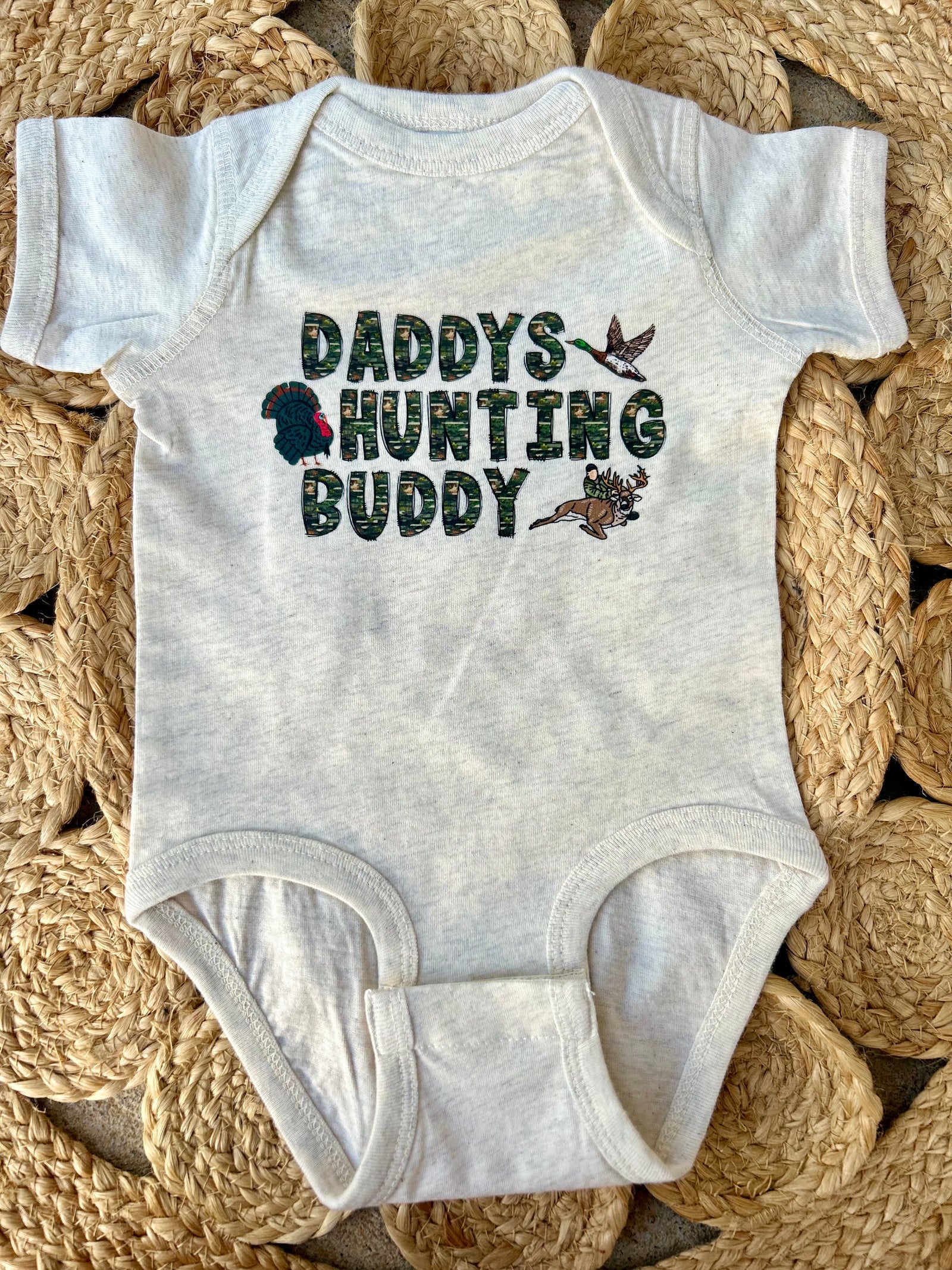 Camo Daddy’s Hunting Buddy Bodysuit