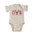 Pack My Bags I’m Going Hunting Girls Bodysuit | Natural Heather