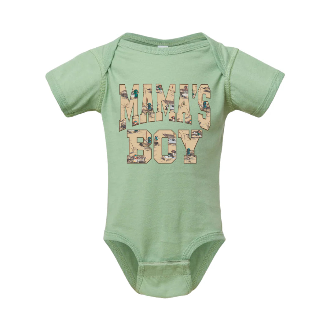 Duck Print Mama’s Boy Sage Bodysuit