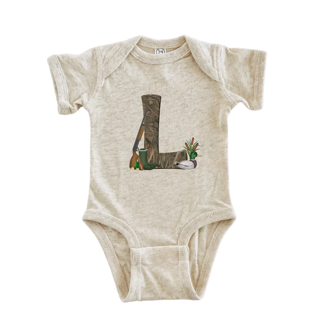 Duck Hunting Initial Bodysuit - CUSTOM