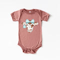 Retro Cow Mauve Bodysuit