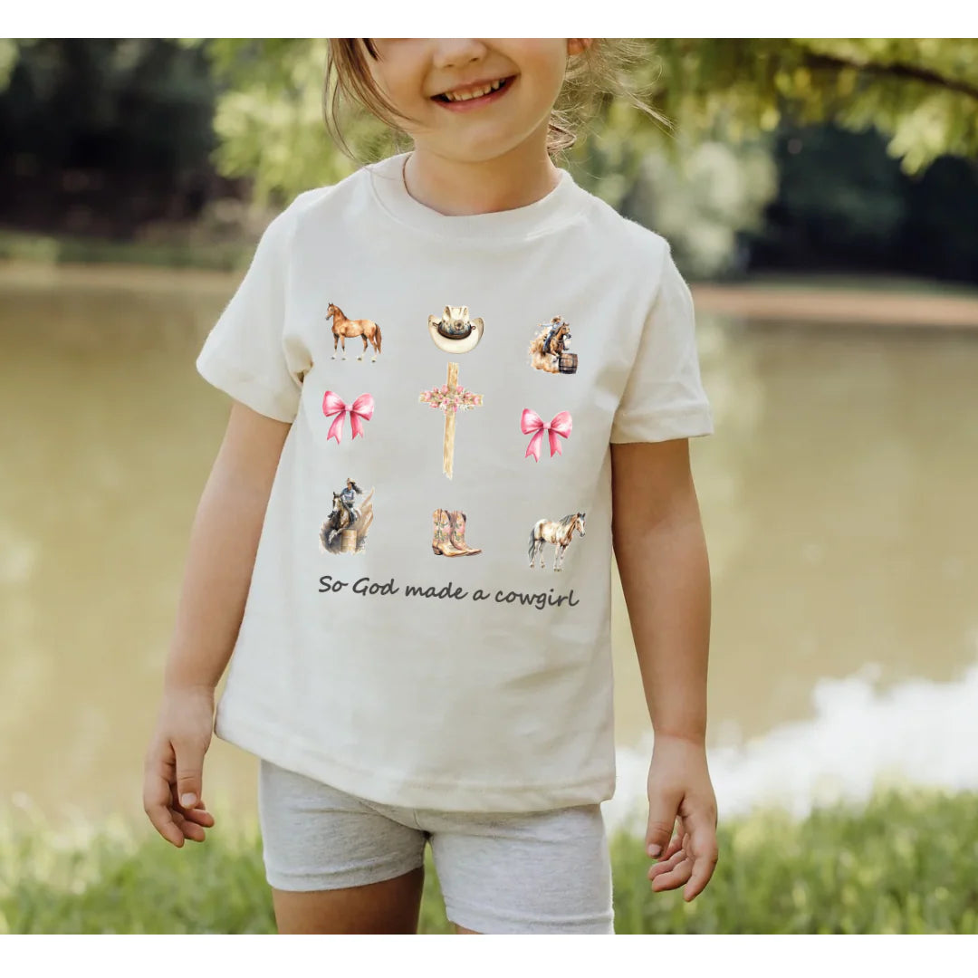 So God Made a Cowgirl Tee | Natural